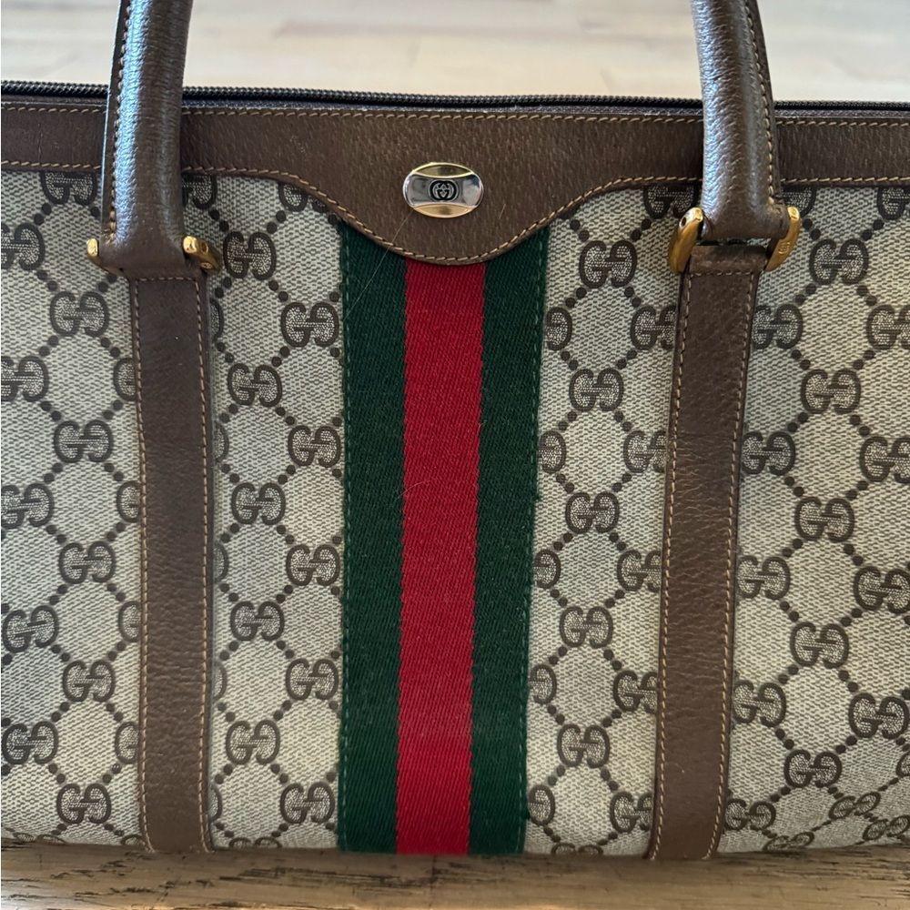 Gucci Vintage Speedy Leather Boston Bag Authentic - image 4