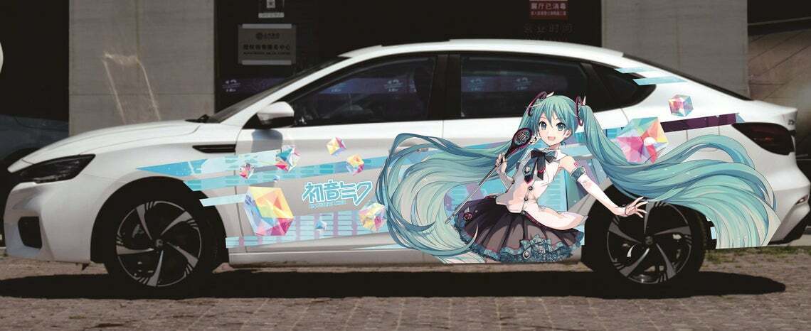 Anime ITASHA Hatsune Miku Car Wrap Car Stickers Car Decal Fits with any cars   eBay