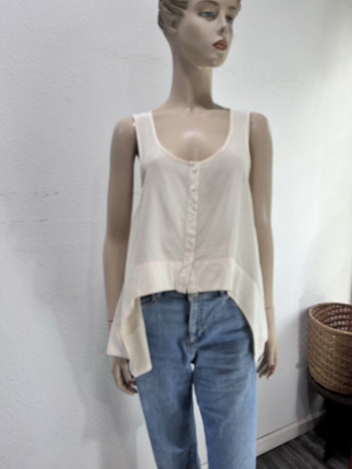 TOPSHOP boutique sleeveless blouse silky cream - image 3