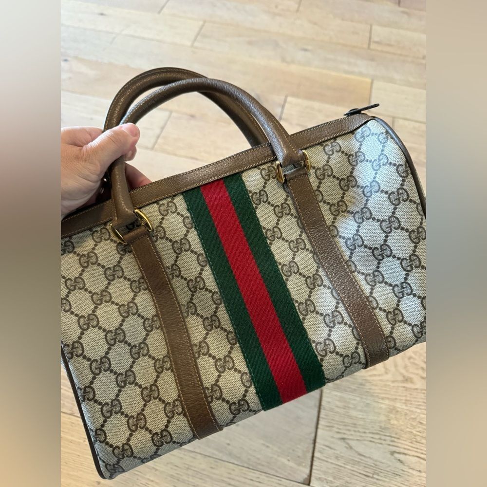 Gucci Vintage Speedy Leather Boston Bag Authentic - image 14