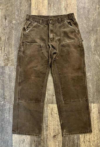 Vintage Carhartt Double Knee Distressed Work Pant… - image 1