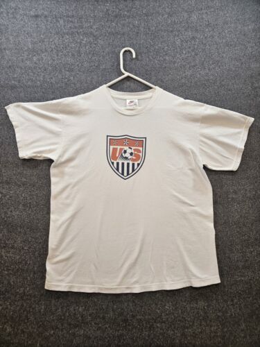 VTG Nike USA Soccer T-shirt USA Made 90s Back Hit 