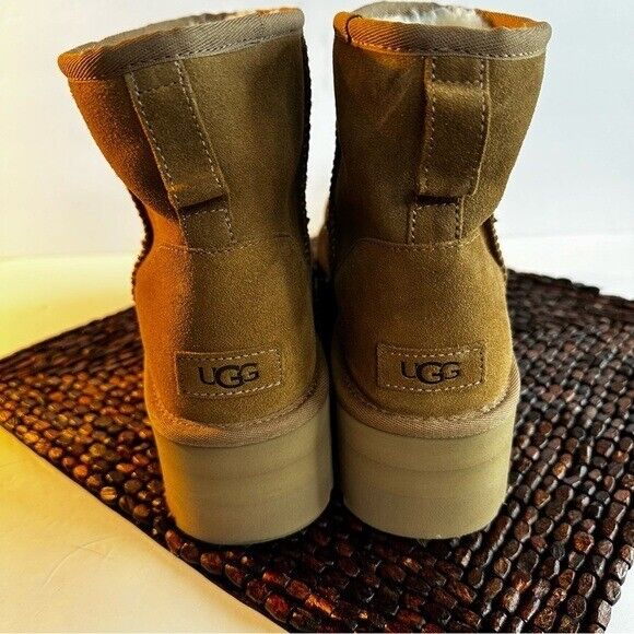 Ugg Sz 11 Classic Mini Platform Chestnut Brown - image 10