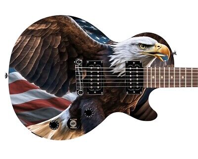 Bald Eagle American Flag Custom Epiphone Les Paul Electric Guitar USA ...