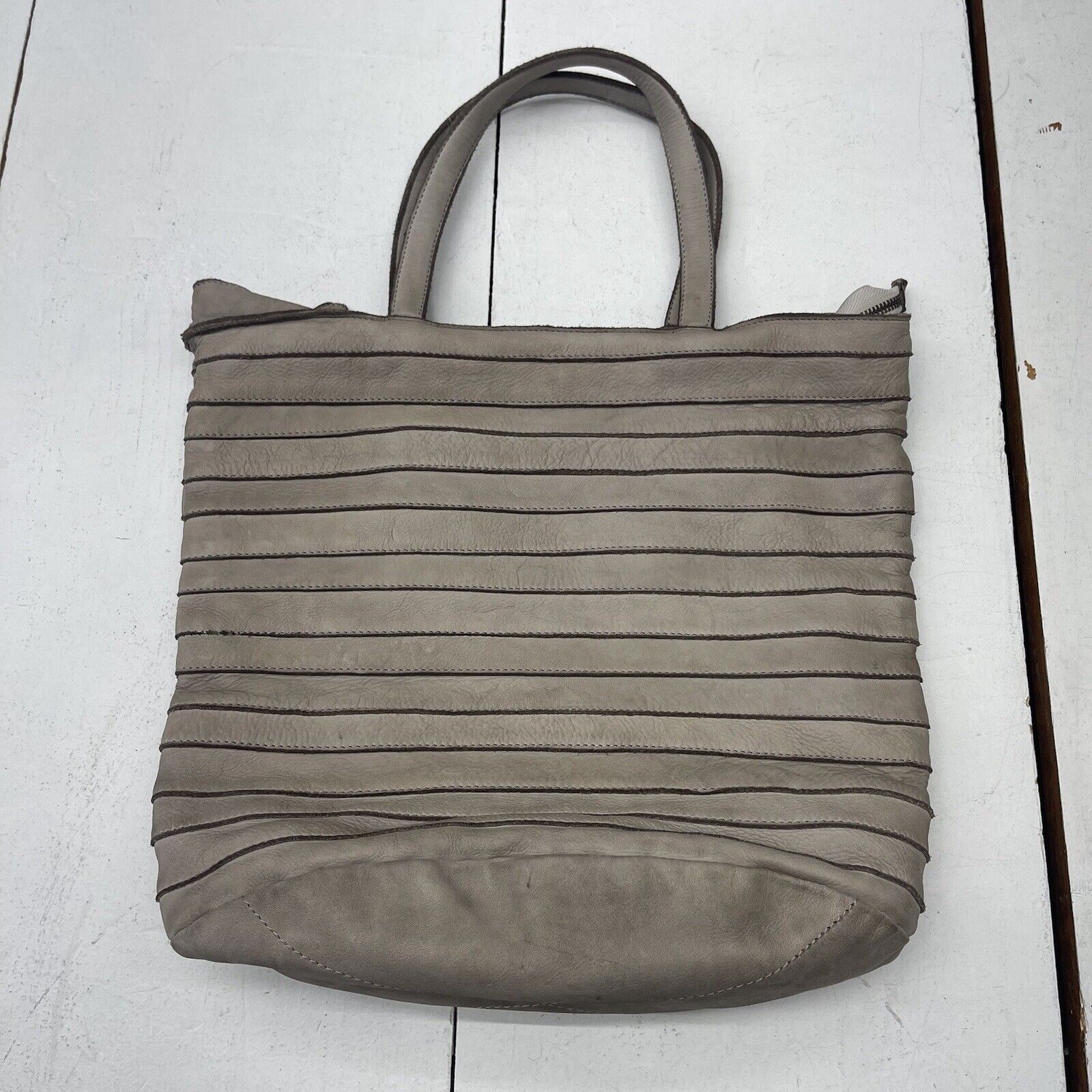 Sundance Crosstown Taupe Leather Tote Bag MSRP $2… - image 1