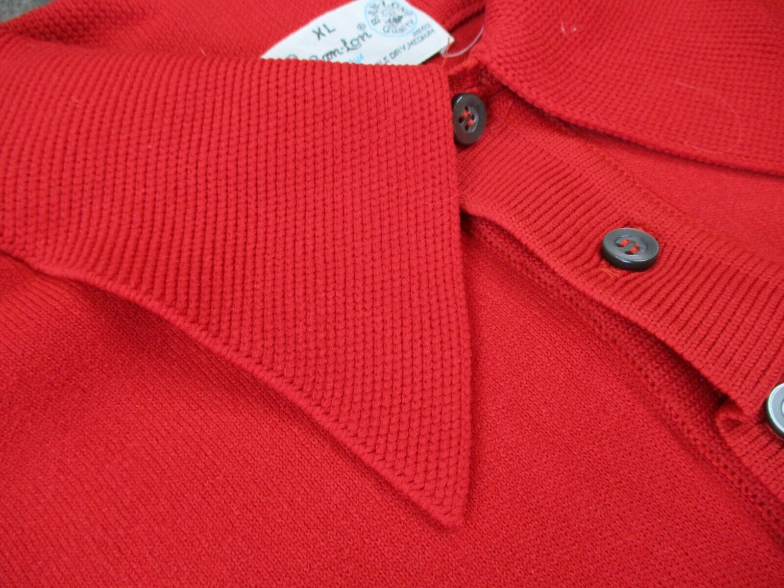 Vintage Ban Lon Polo Shirt Mens XL Red Nylon Knit… - image 5