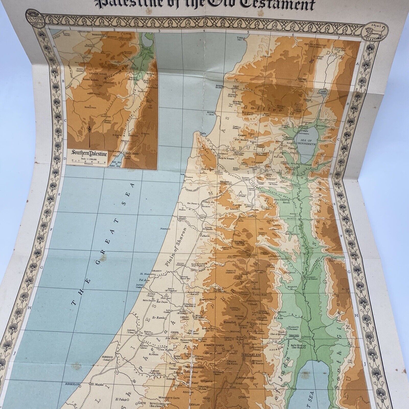 Rare Map of Israel : Palestine Survey 1946 - Palestine of the Old ...