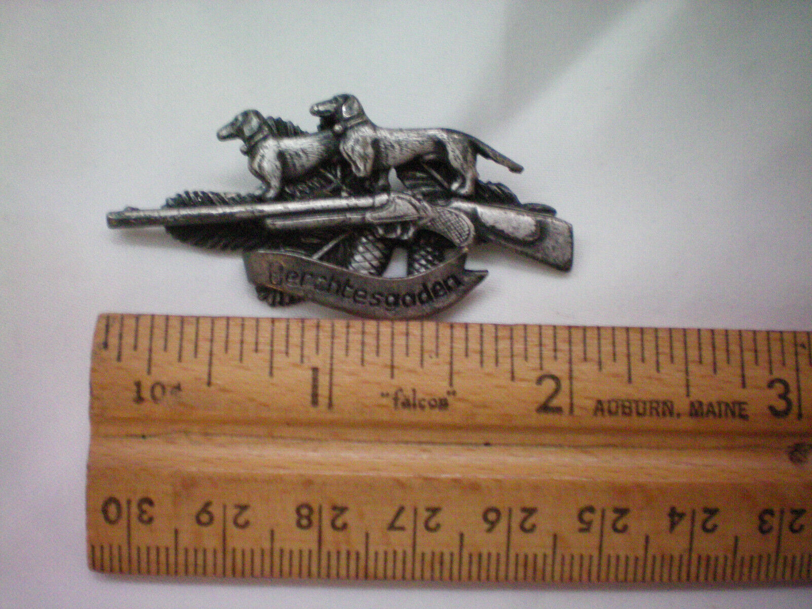 Antique C Clasp Pin Hunting Hound Dogs - image 3