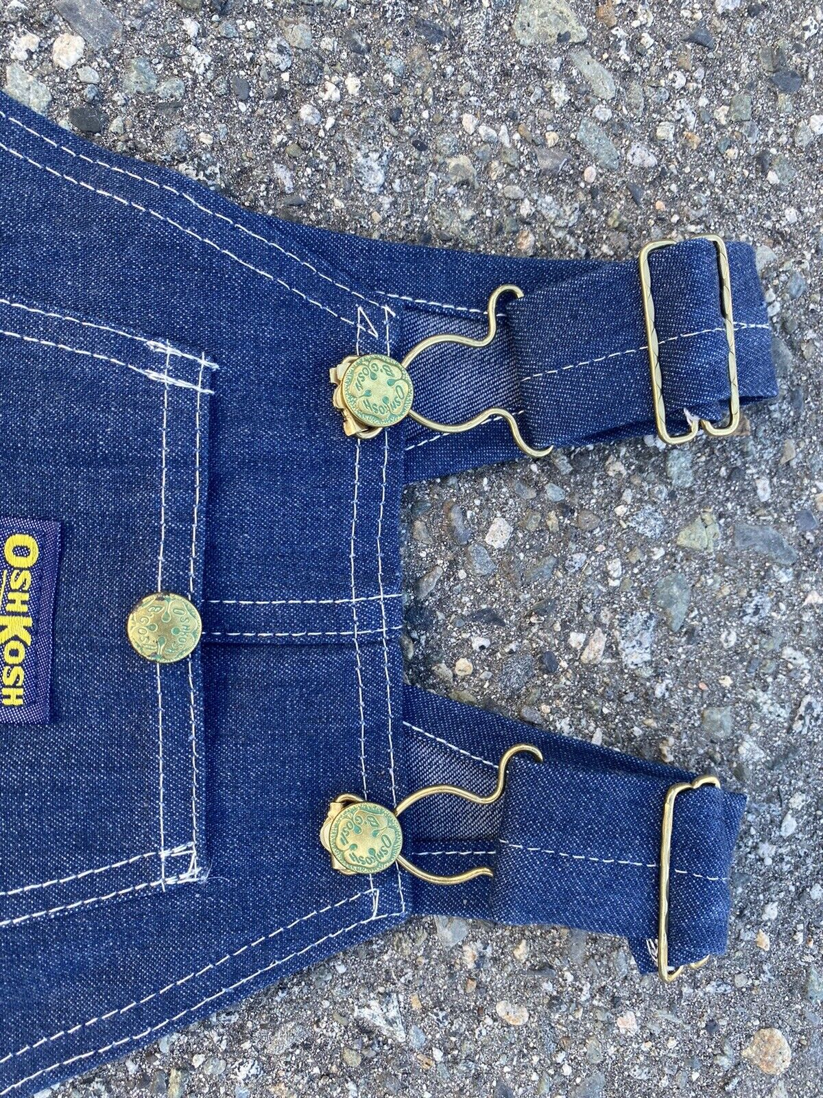 Vintage OshKosh Kids 1970’s Deadstock Overalls Ve… - image 5