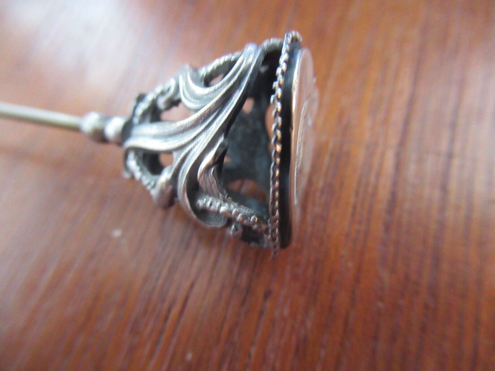 Antique 1880-1900 Victorian Sterling Hat Pin 8-58… - image 4