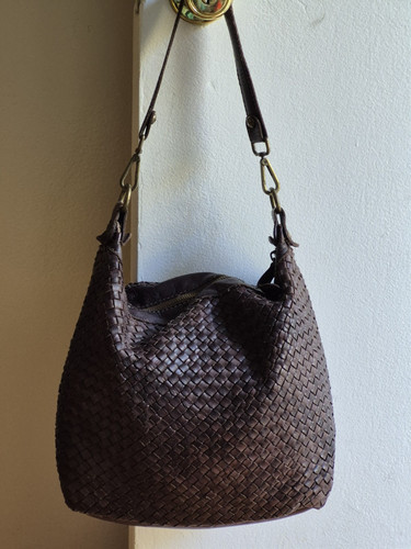 Vintage Sundance Brown Woven Leather Boho Women's 