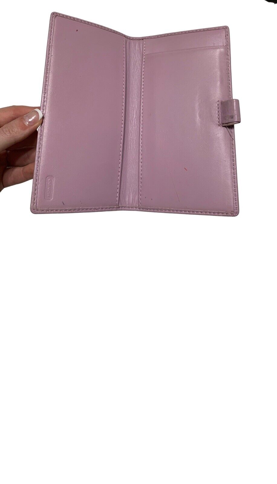 coach leather black pink purple wallet - image 4