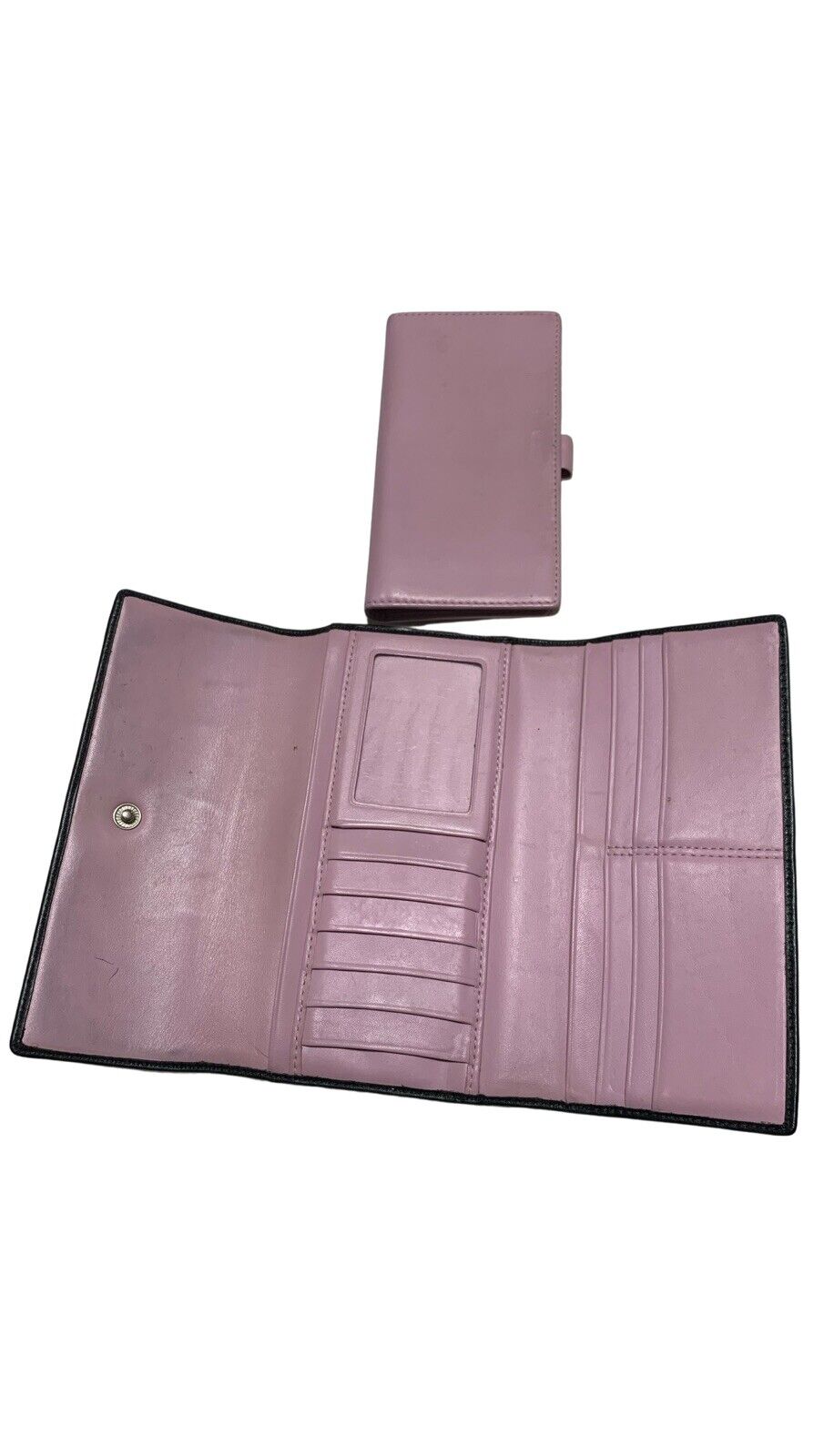 coach leather black pink purple wallet - image 3