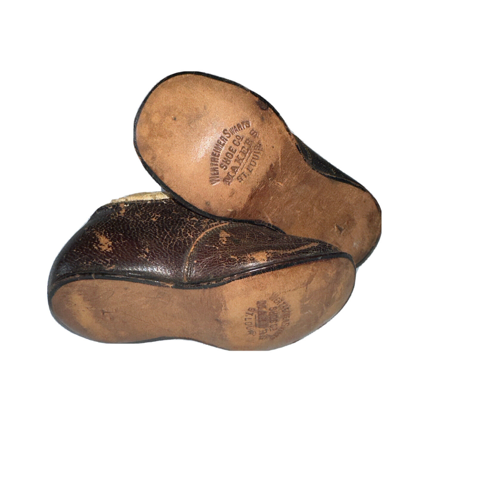 Vintage Leather Baby/Doll Shoes - image 4