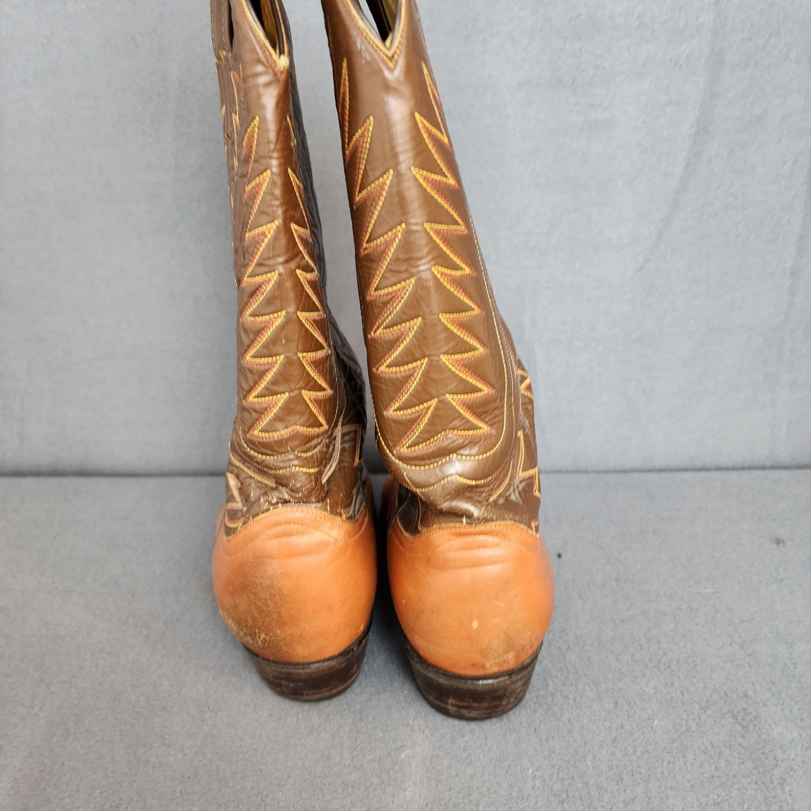 Vintage Cowboy Boots Mens 8.5D Custom Made in Mex… - image 4