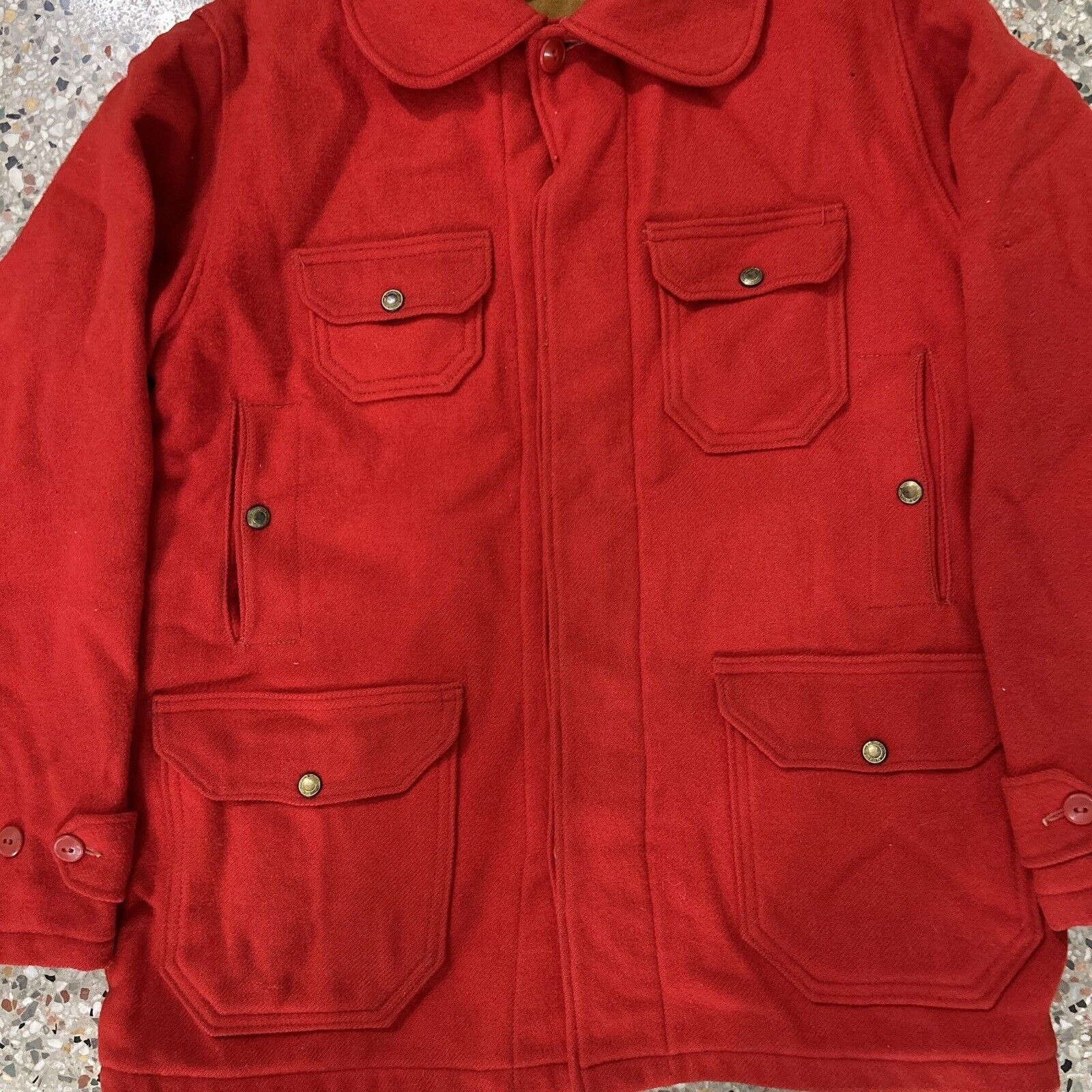 WOOLRICH Vtg 50s 60s Red Button Mackinaw Cruiser … - image 3