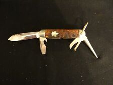 Vintage Antique EC Simmons KEEN KUTTER Boy Scout Utility Pocket Knife w/Stag Hdl