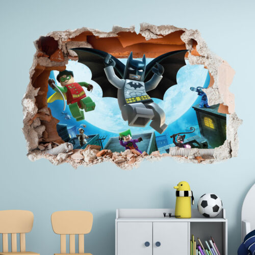 LEGO BATMAN WALL STICKER - 3D BOYS GIRLS BEDROOM VINYL WALL ART DECAL | eBay