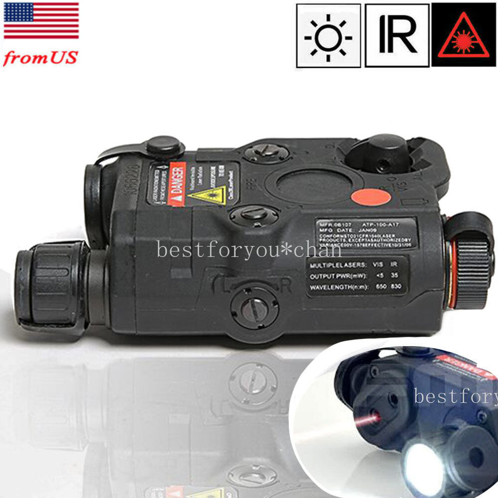 Airsoft Laser PEQ 15 LA5 Upgrade White Light + Red Laser w/IR Lenses ...