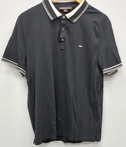 Michael Kors Men's Black White Size L Polo