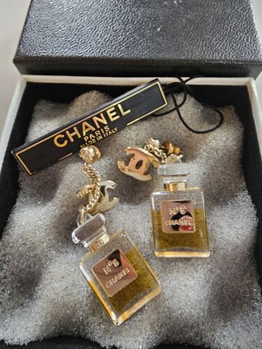 Chanel Authentic Earrings Coco Mark Perfume Bottle