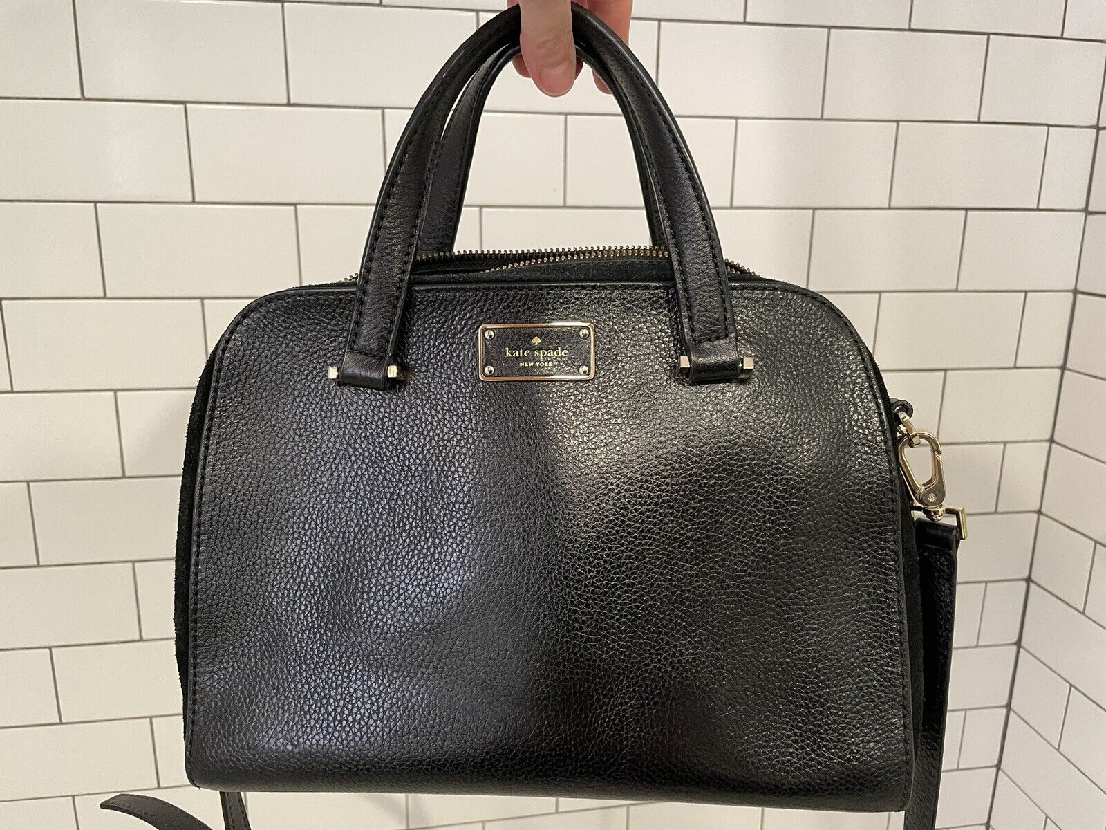 Kate Spade Handbag Black Genuine Leather Handbag … - image 1