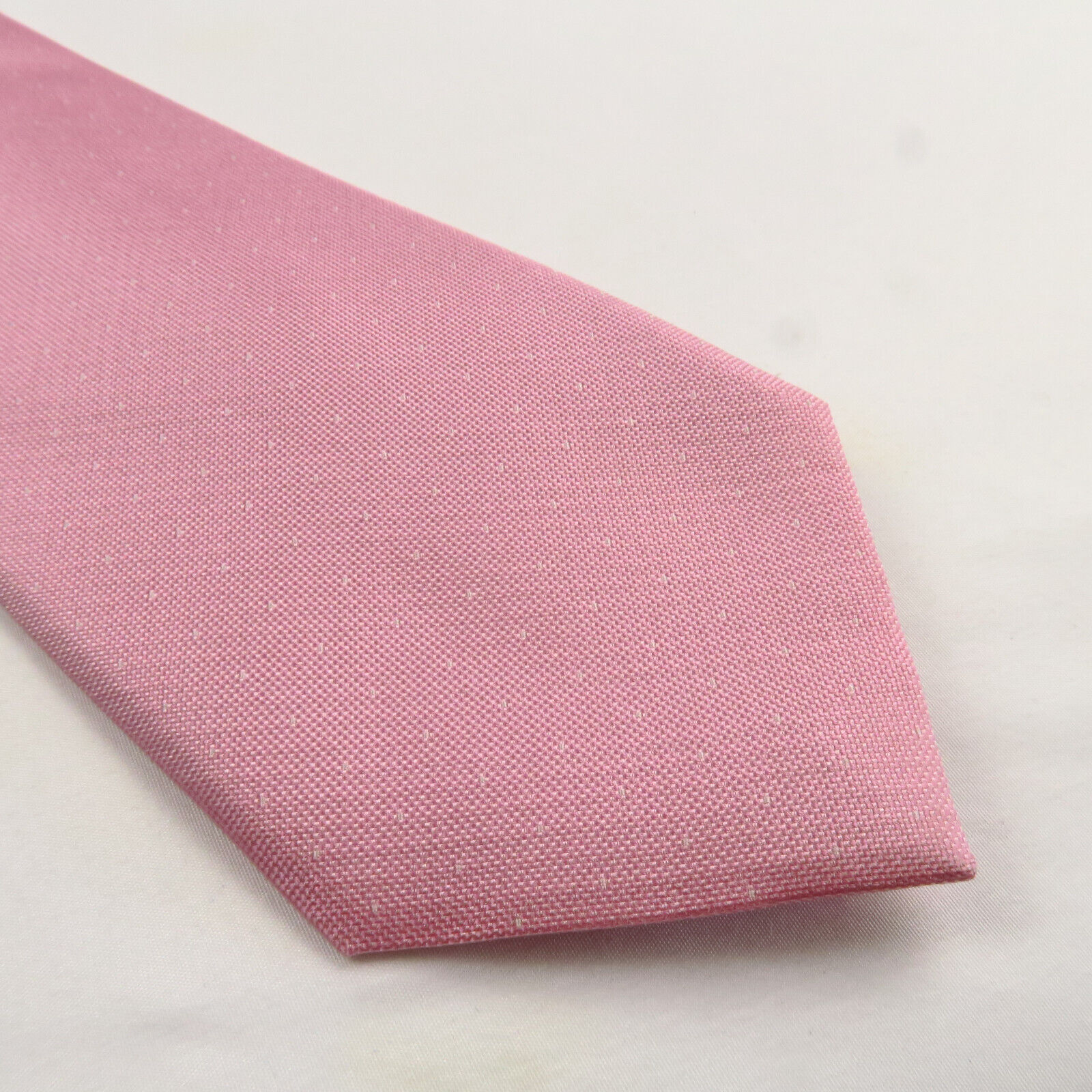 Lord & Taylor Linen-Weave Pink Mens Neck Tie 58x3… - image 2