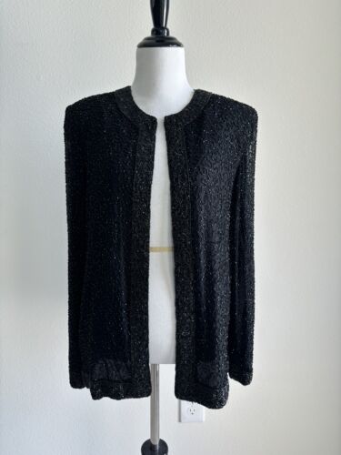 Vintage Marina By Marina Brester Beaded Jacket Sz… - image 1