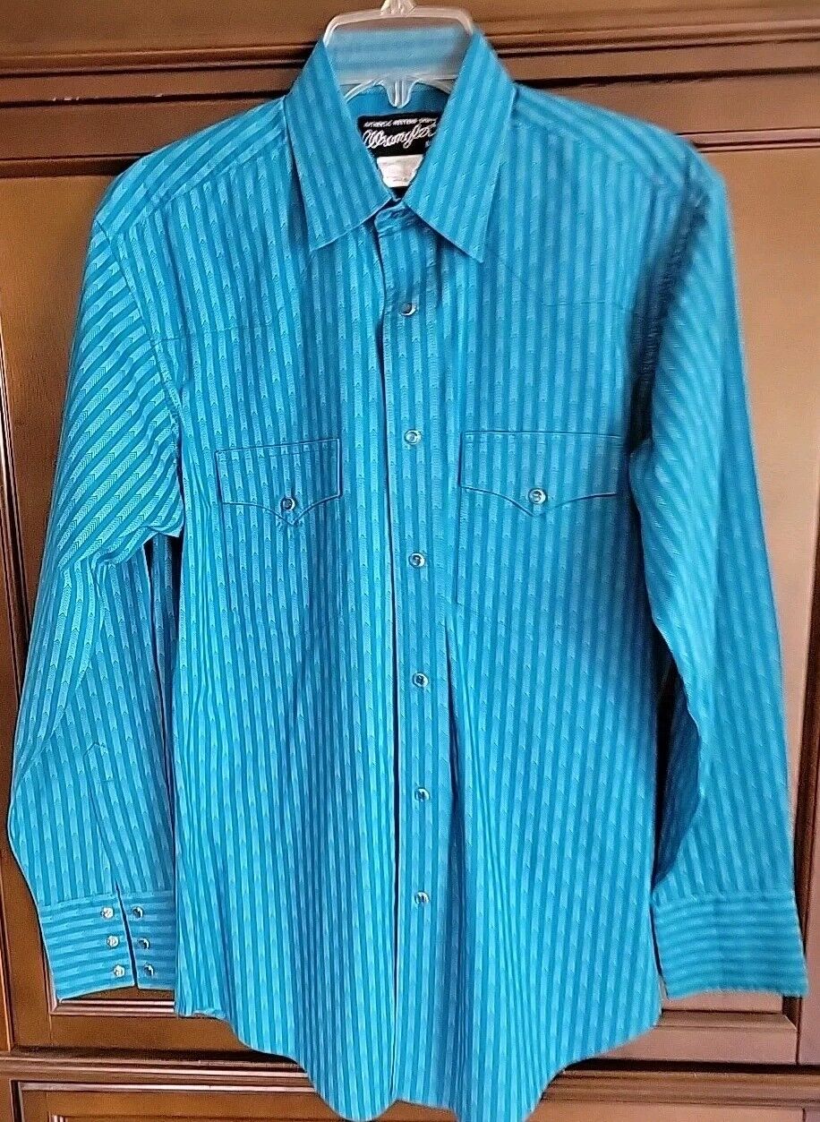 Wrangler Vtg Stripe Western Cowboy Shirt Mens M b… - image 10