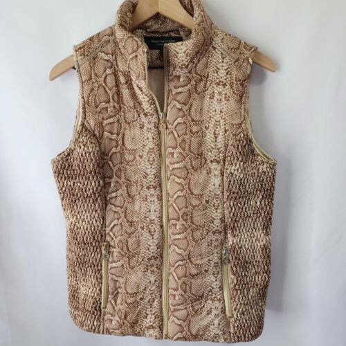 Andrew Marc Marc New York Snakeskin Puffer Vest W… - image 1