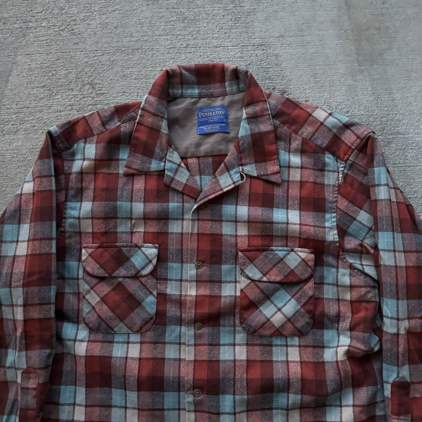 Pendleton Men’s Plaid XL Button Shirt Wool Board … - image 3