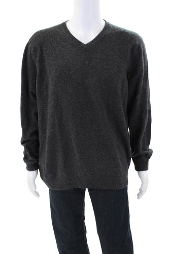 Harrison Davis Mens Cashmere Long Sleeved V Neck S