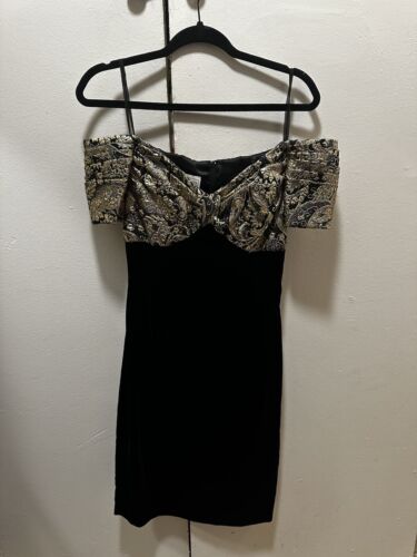 Vintage Gold Scott McClintock Dress Black