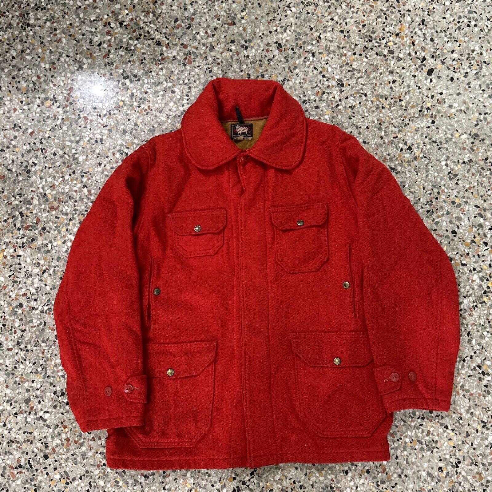 WOOLRICH Vtg 50s 60s Red Button Mackinaw Cruiser … - image 1