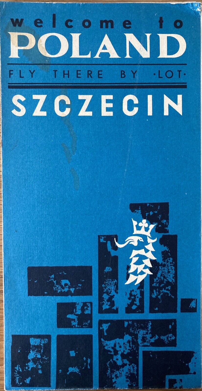 LOT POLISH AIRLINES SZCZECIN CITY MAP 1972 VINTAGE GUIDE BROCHURE ...