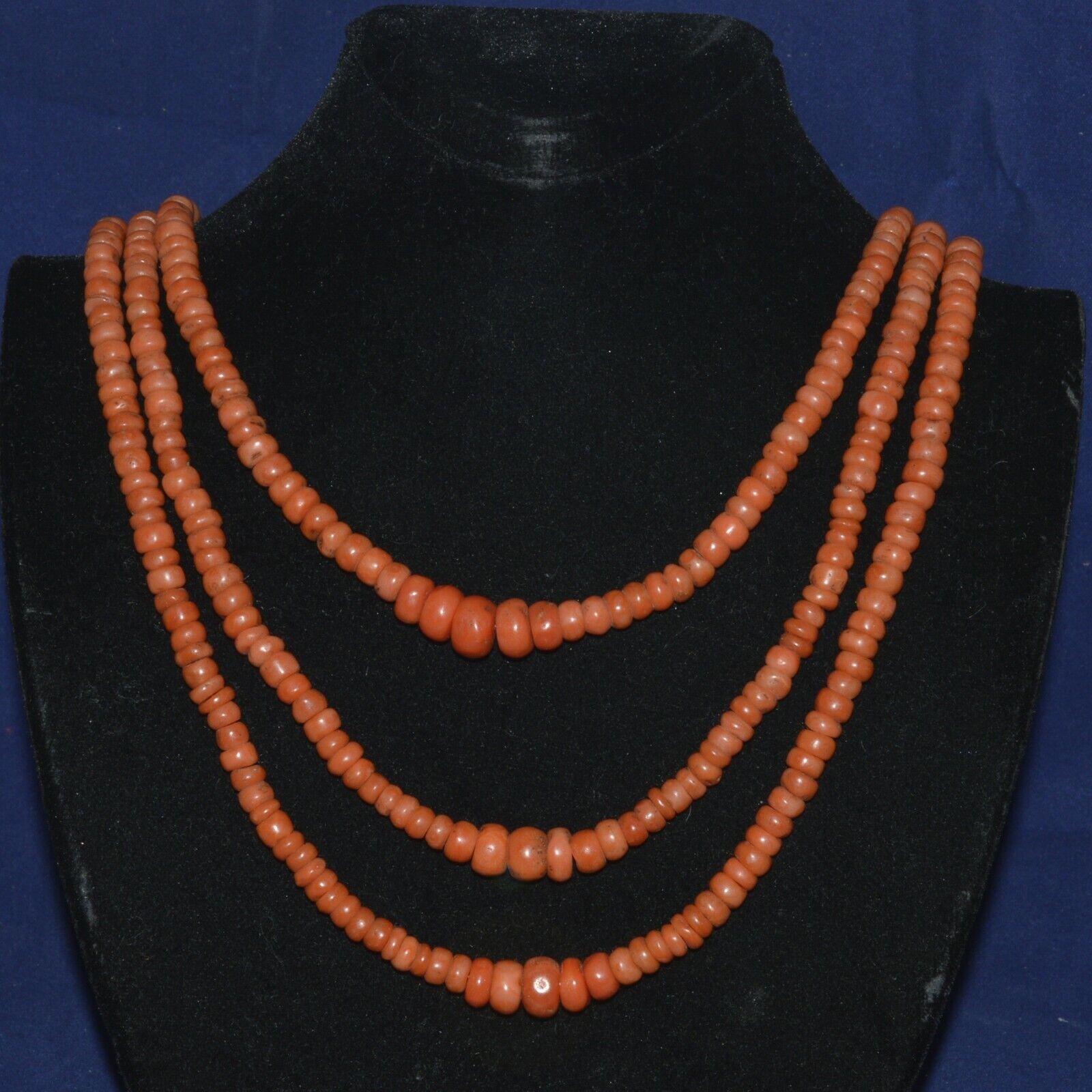 Antique 19th century! Natural undyed CORAL Neckla… - image 4