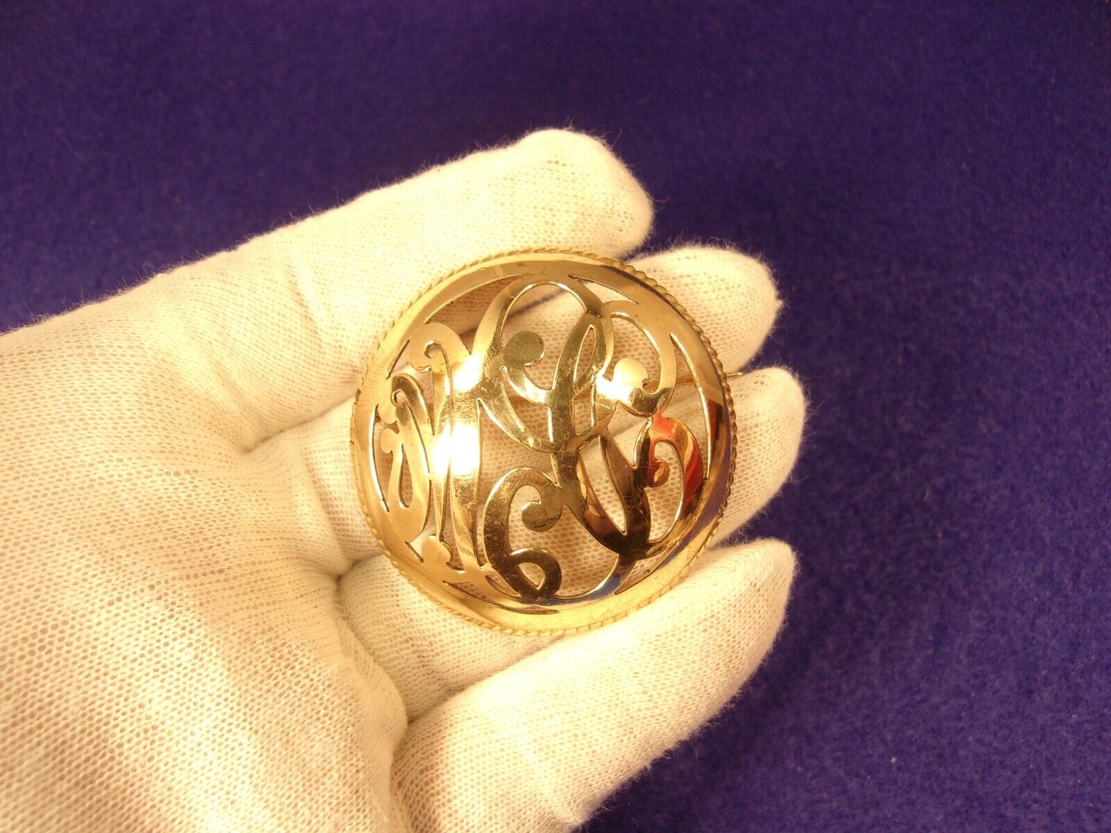 MAGNIFICENT N/M? VTG STERLING SILVER ROSE GOLD VE… - image 6