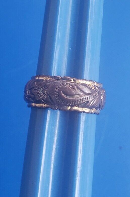 Vintage Bronze Brass Copper Artisan Band Ring. Si… - image 4