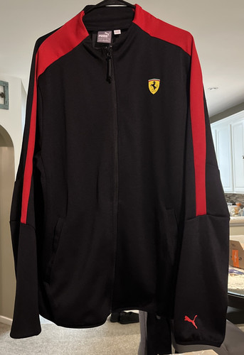 Puma Ferrari Track Jacket Mens XL black/red Full Z