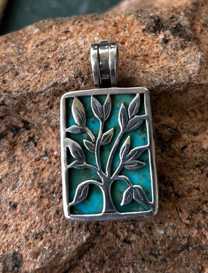 Silpada 925 Sterling Silver reversible Turquoise … - image 3