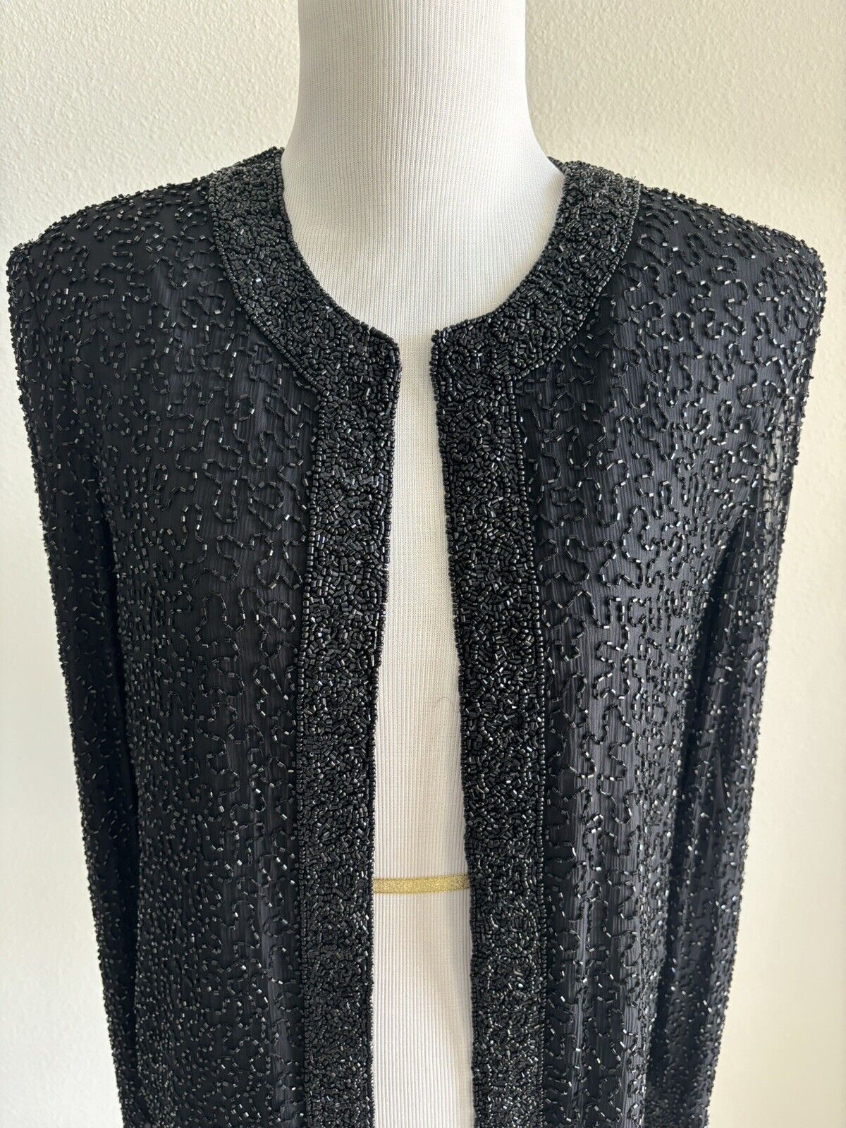 Vintage Marina By Marina Brester Beaded Jacket Sz… - image 3