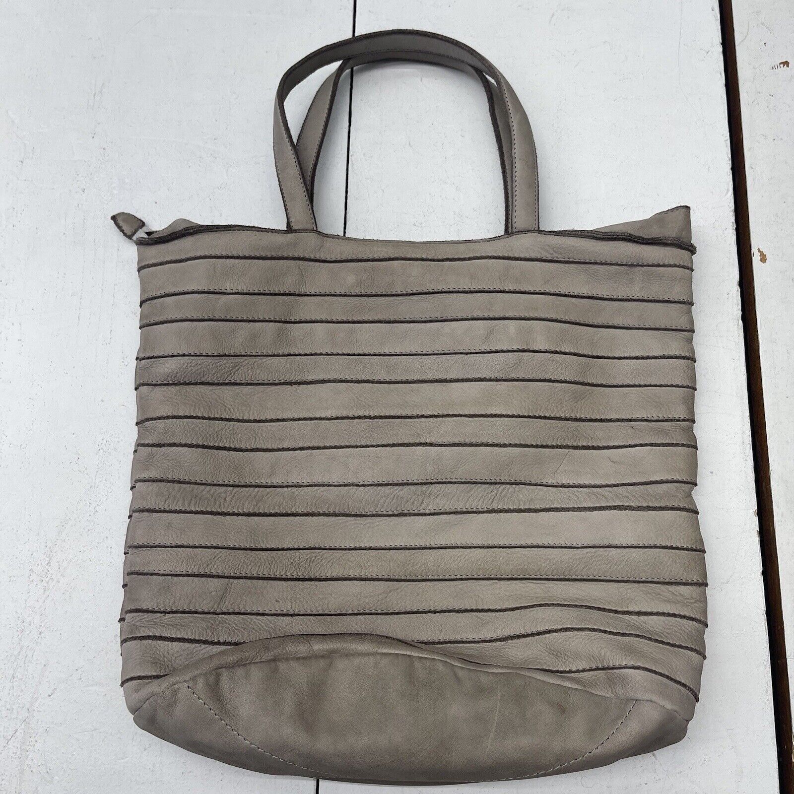 Sundance Crosstown Taupe Leather Tote Bag MSRP $2… - image 3