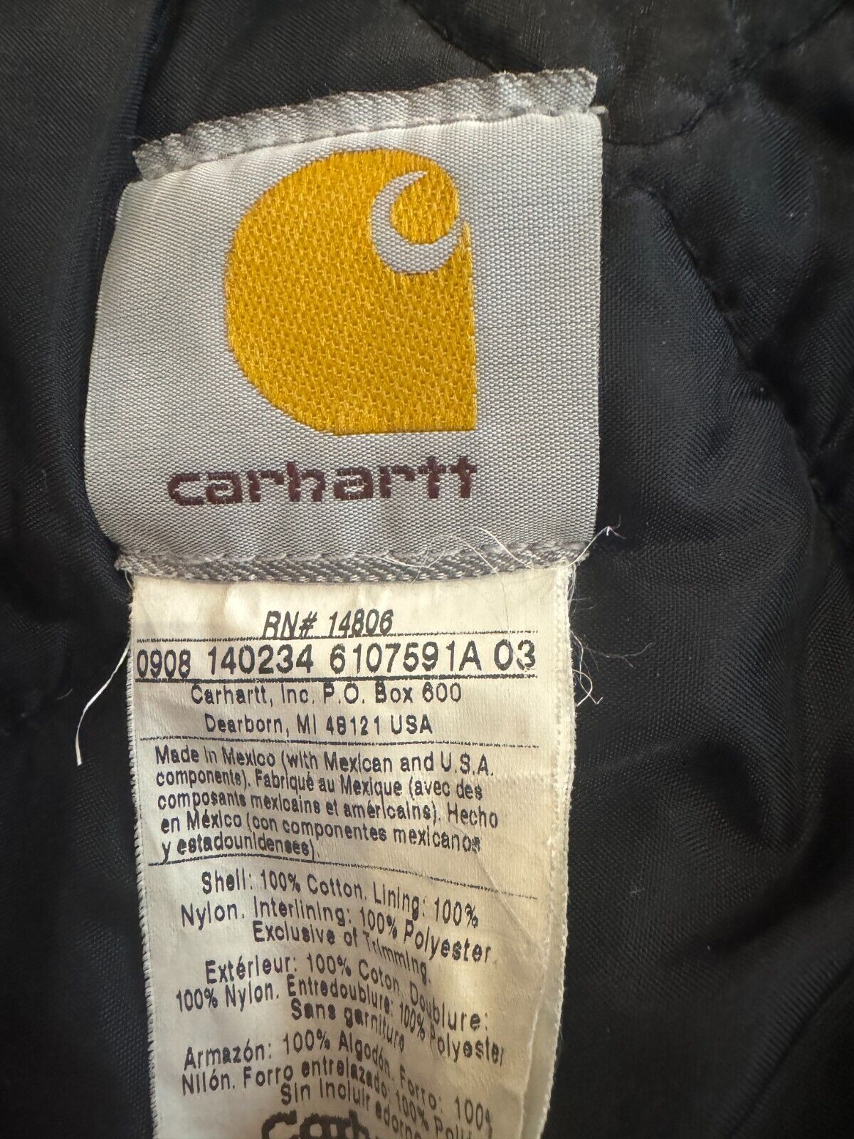 Vintage Carhartt J02 BLK 48R Traditional Arctic J… - image 19