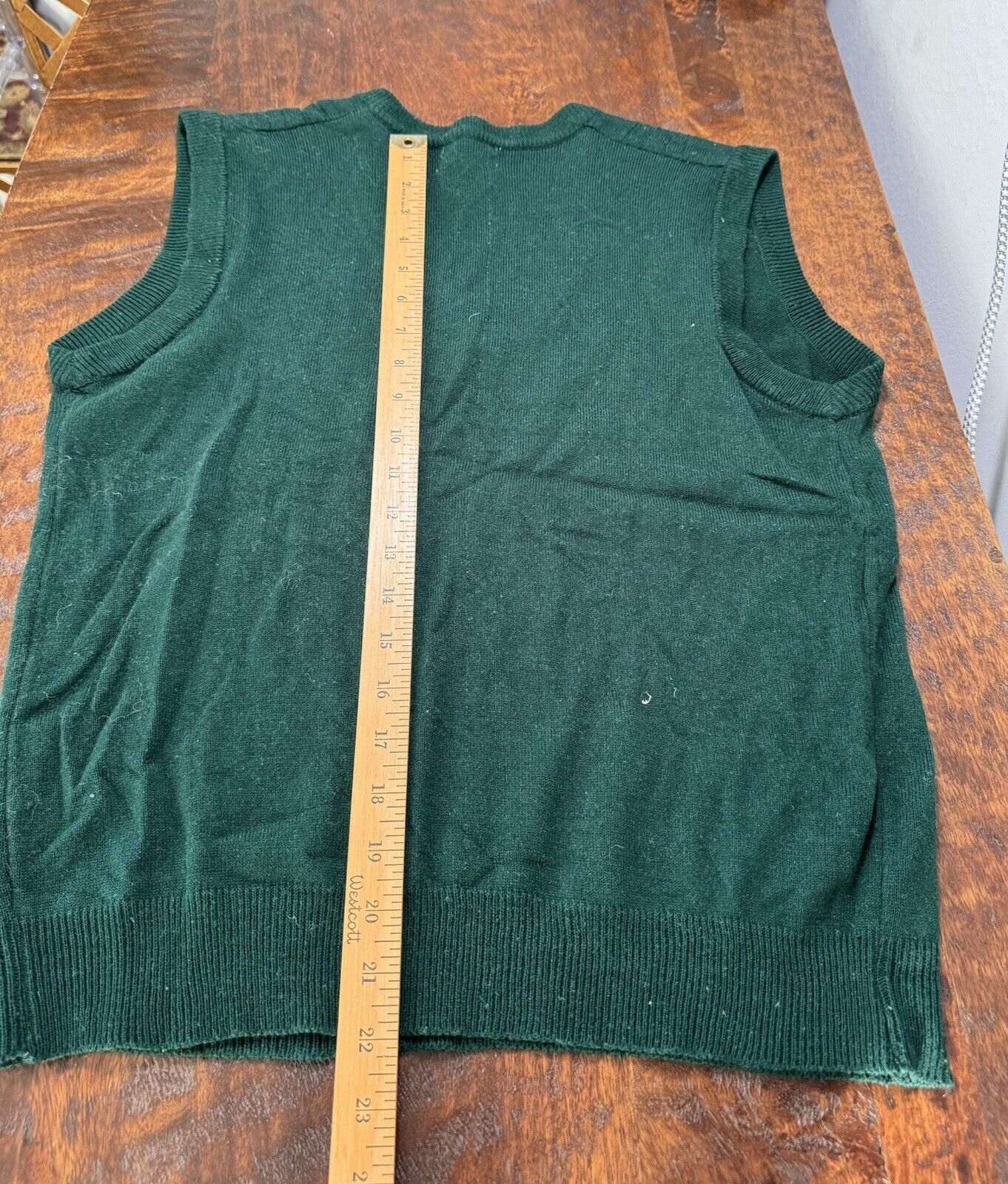 Vintage Kmart Knit Sweater Vest Green Mens Size L… - image 12