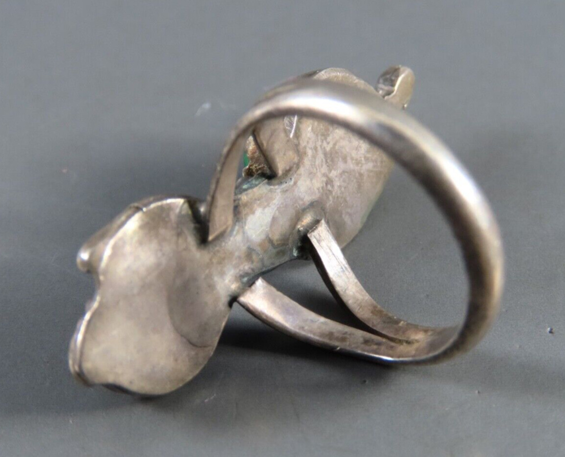 VTG OLD PAWN Sterling Silver Navajo Ring DOUBLE G… - image 5