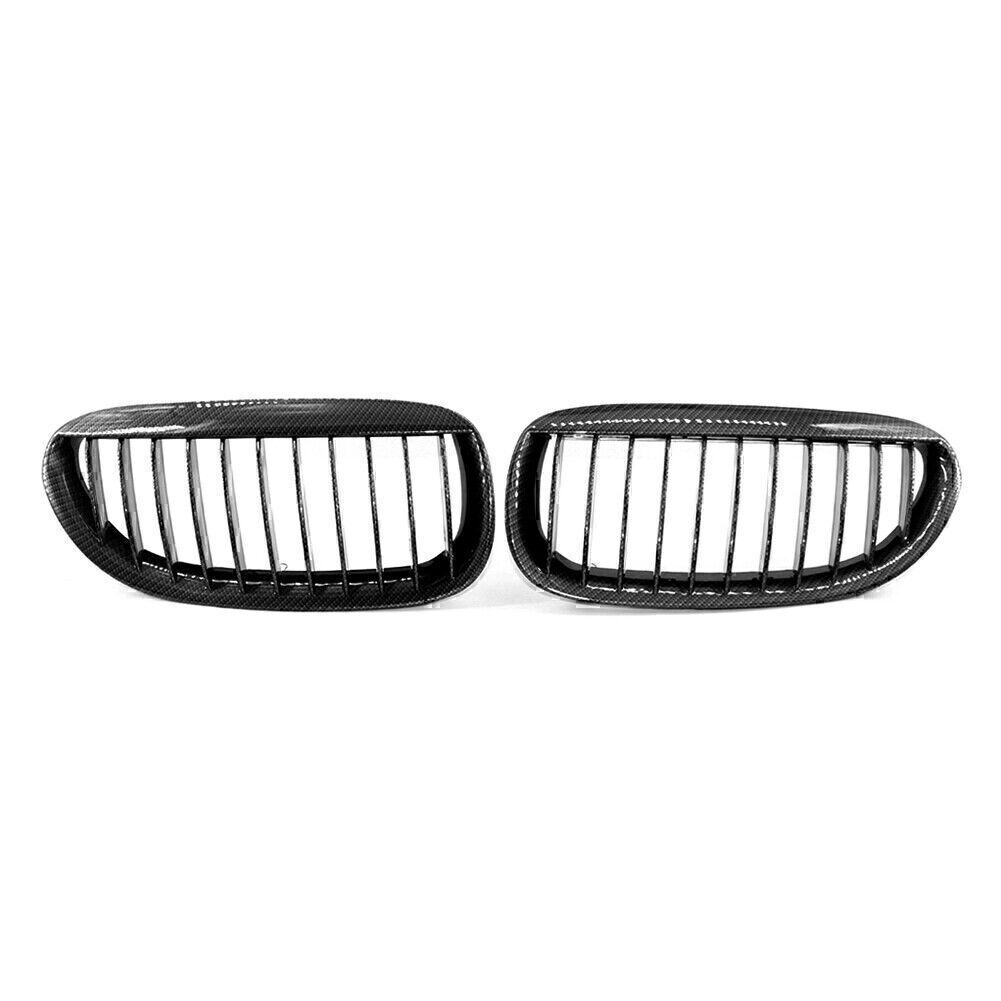 Carbon Fiber Look Front Kidney Bumper Grille For BMW E63 E64 650i M6 ...