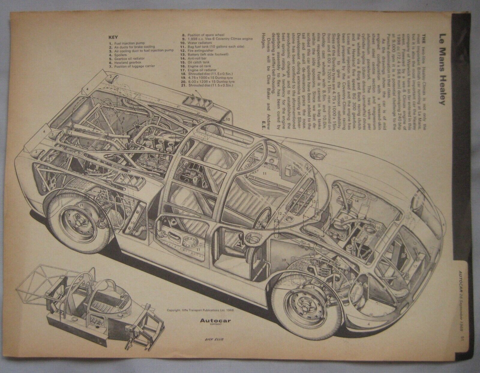 1968 SR Healey Climax Cutaway Drawing | eBay