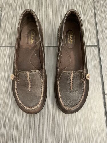 Clarks Ashland Bendable Loafers Womens Size 7M Bro