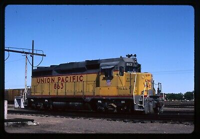 Railroad Slide - Union Pacific #863 Locomotive 1986 Freight Train Yard ...