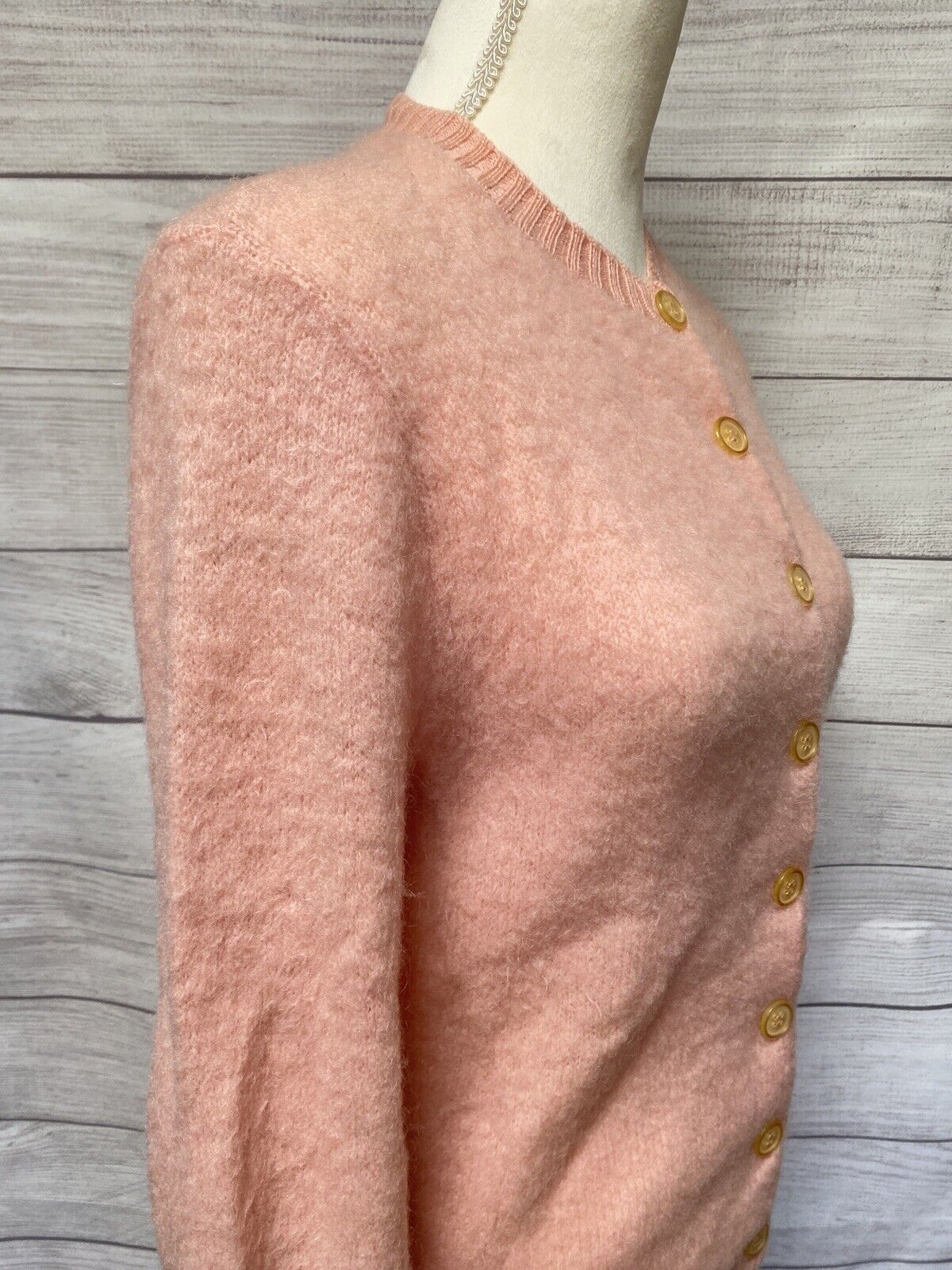 Vintage 50s 60s Pandora Shagora Pink Wool Mohair … - image 7